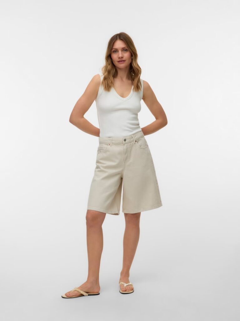 veromoda vmhadleymrbermudadenimshortsmix lyseroed